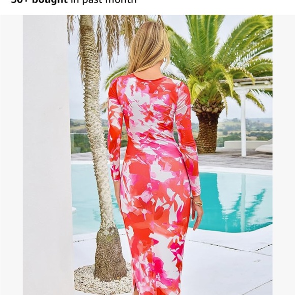Floral Long Sleeve Maxi Dress - Picture 9 of 11